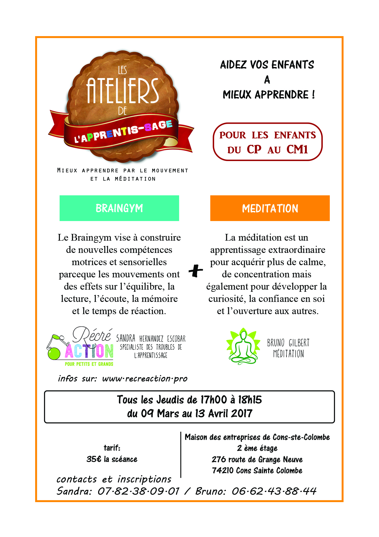 LES ATELIERS DE L'APPRENTIS-SAGE SESSION 2 